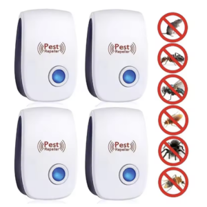 Set 4 aparate anti insecte si anti rozatoare, cu ultrasunete, impotriva gandacilor si impotriva soarecilor - Pest Reject
