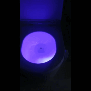 Lampa Led Wc, pentru vasul de toaleta cu senzor infrarosu de miscare si 8 lumini - imagine 5