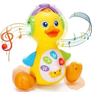 Jucarie interactiva Ratusca dansatoare luminoasa si muzicala galbena - imagine 5