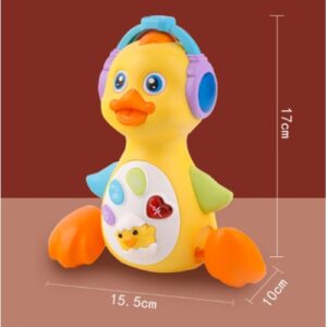 Jucarie interactiva Ratusca dansatoare luminoasa si muzicala galbena - imagine 3