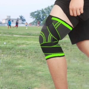 1+1 CADOU Genunchiera Elastica Ajustabila cu bretele elastice, bandaj pentru genunchi cu compresie, orteza genunchi - imagine 3
