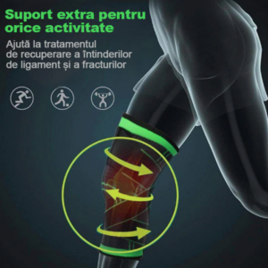 1+1 CADOU Genunchiera Elastica Ajustabila cu bretele elastice, bandaj pentru genunchi cu compresie, orteza genunchi - imagine 7