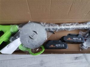 Motocoasa Electrica Cu Roti Detasabile Si 2 Acumulatori De 48V, Autonomie 4 h, 4000 mAh, 18000 RPM, Verde photo review