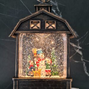 Decoratiune CRACIUN, Felinar Luminos, Furtuna de Zapada, Muzical, Om Zapada, Brad Craciun, alimentare Baterii sau cablu USB - imagine 3
