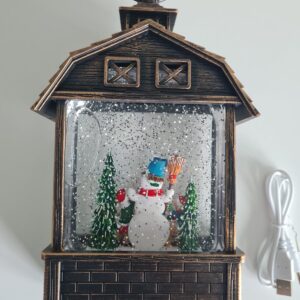 Decoratiune CRACIUN, Felinar Luminos, Furtuna de Zapada, Muzical, Om Zapada, Brad Craciun, alimentare Baterii sau cablu USB - imagine 4