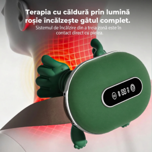 Aparat masaj cervical gat si umeri 4D cu incalzire, ManifestAct profesional, fara fir, masaj ce imita mana umana, 3 moduri, cu autonomie la baterie de pana la 12 zile pentru relaxare si dureri musculare perfect pentru un cadou pentru cei dragi - imagine 5