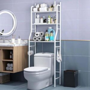Raft Depozitare Peste Toaleta – Organizator Baie cu 3 Polite