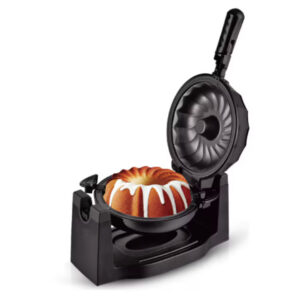 Aparat pentru papanasi, putere 1800 W, strat antiaderent din teflon pentru curatare usoara, incalzire rapida cu distributie uniforma a caldurii, usor de folosit, negru