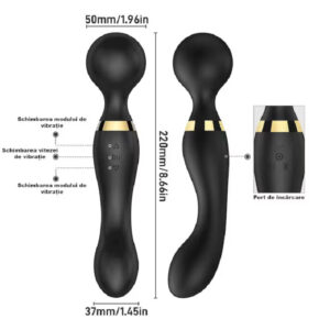 Vibrator pentru punctul G si clitoris VibeControl PassionPulse, Stimulare dubla, Silicon, Impermeabil, Fucsia, 22x3,7 cm - imagine 6