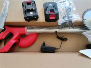 Motocoasa Electrica Cu Roti Detasabile Si 2 Acumulatori De 48V, Autonomie 4 h, 4000 mAh, 18000 RPM, Verde photo review