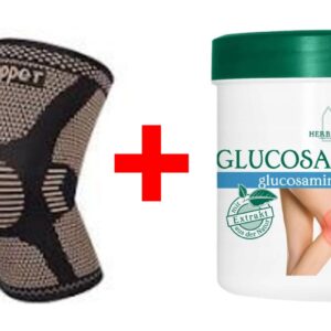 Set 2 Genunchiere Cu Fir De Cupru + Gel Antireumatic CADOU, bandaj pentru genunchi cu compresie - imagine 1