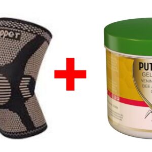 Set 2 x Genunchiere Cu Fir De Cupru + Gel Puterea Albinei CADOU, bandaj pentru genunchi cu compresie