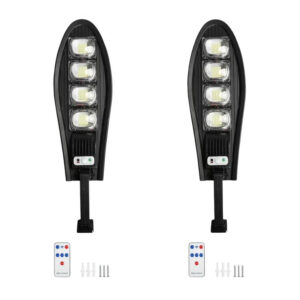 Set 1+1 Lampa Solara Cobra 168 Led , Ip66 , Senzor de Lumina + Senzor de Miscare + Telecomanda - imagine 1