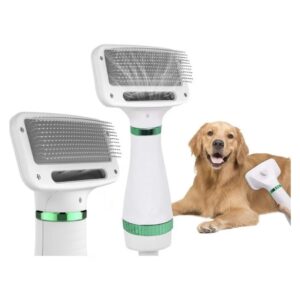 Uscator si perie pentru animale 2 in 1 pentru caini si pisici talie mica si medie - imagine 3