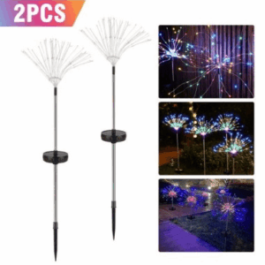 Lampa Solara, Decor Gradina, Model Fireworks/Artificii, din Sarma de Cupru, 120 LED-uri, 55W, 90 cm, Multicolor - imagine 6
